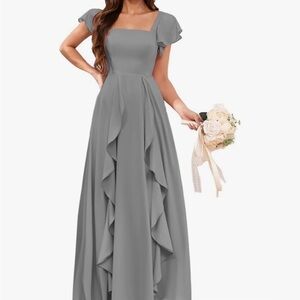 Chic Gray Maxi Dress for Women